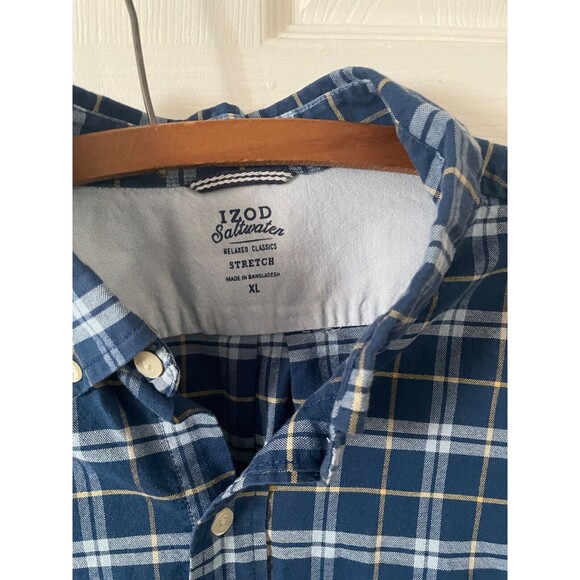 IZOD Saltwater Plaid Shirt (Men’s Size XL) • Classic Stretch • Button Up • EUC - Picture 4 of 5